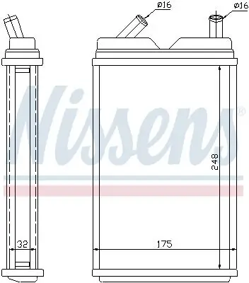 Wärmetauscher, Innenraumheizung NISSENS 73624 Bild Wärmetauscher, Innenraumheizung NISSENS 73624