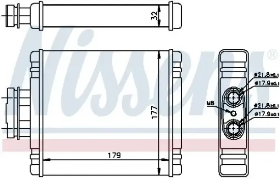 Wärmetauscher, Innenraumheizung NISSENS 73654 Bild Wärmetauscher, Innenraumheizung NISSENS 73654