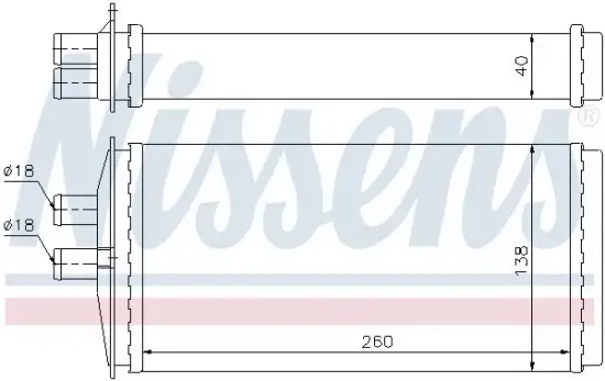 Wärmetauscher, Innenraumheizung NISSENS 73655 Bild Wärmetauscher, Innenraumheizung NISSENS 73655