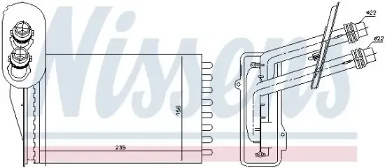 Wärmetauscher, Innenraumheizung NISSENS 73850 Bild Wärmetauscher, Innenraumheizung NISSENS 73850