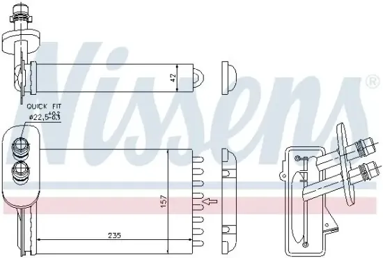 Wärmetauscher, Innenraumheizung NISSENS 73921 Bild Wärmetauscher, Innenraumheizung NISSENS 73921