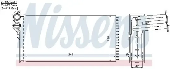 Wärmetauscher, Innenraumheizung NISSENS 73941 Bild Wärmetauscher, Innenraumheizung NISSENS 73941