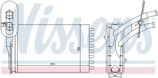 Wärmetauscher, Innenraumheizung NISSENS 73961 Bild Wärmetauscher, Innenraumheizung NISSENS 73961