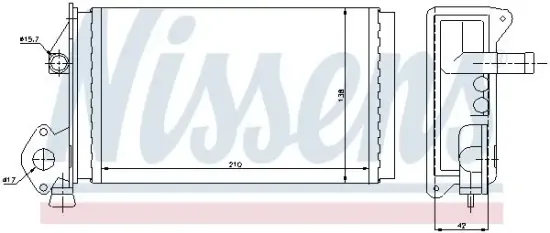 Wärmetauscher, Innenraumheizung NISSENS 73964 Bild Wärmetauscher, Innenraumheizung NISSENS 73964