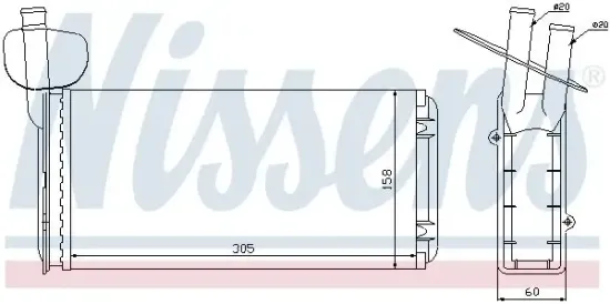 Wärmetauscher, Innenraumheizung NISSENS 73965 Bild Wärmetauscher, Innenraumheizung NISSENS 73965