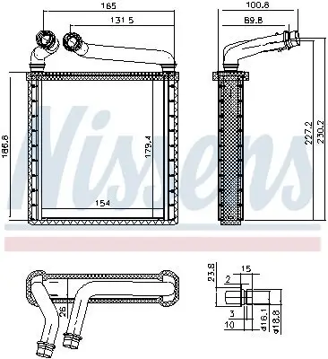 Wärmetauscher, Innenraumheizung NISSENS 73979 Bild Wärmetauscher, Innenraumheizung NISSENS 73979