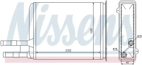 Wärmetauscher, Innenraumheizung NISSENS 73984 Bild Wärmetauscher, Innenraumheizung NISSENS 73984