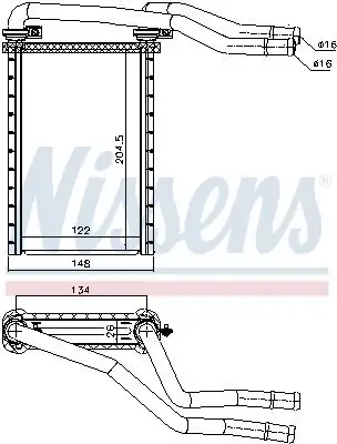 Wärmetauscher, Innenraumheizung NISSENS 73991 Bild Wärmetauscher, Innenraumheizung NISSENS 73991