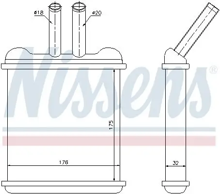 Wärmetauscher, Innenraumheizung NISSENS 76502 Bild Wärmetauscher, Innenraumheizung NISSENS 76502