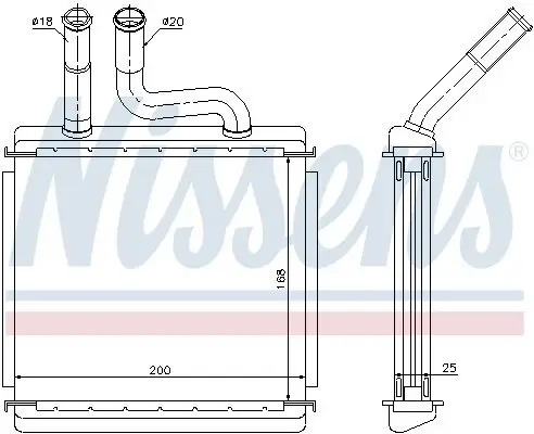 Wärmetauscher, Innenraumheizung NISSENS 76507 Bild Wärmetauscher, Innenraumheizung NISSENS 76507