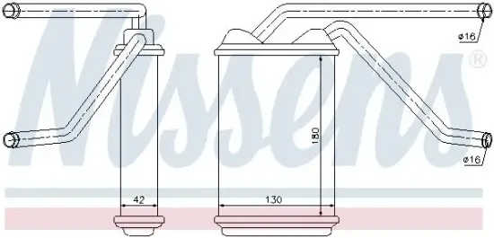 Wärmetauscher, Innenraumheizung NISSENS 76511 Bild Wärmetauscher, Innenraumheizung NISSENS 76511