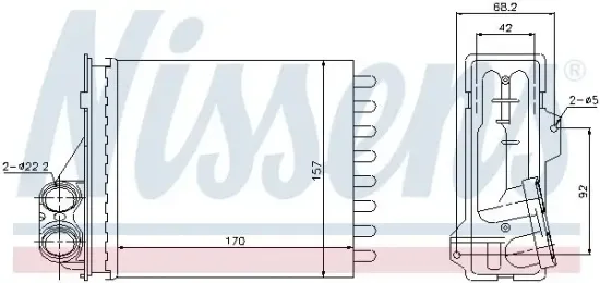 Wärmetauscher, Innenraumheizung NISSENS 76512 Bild Wärmetauscher, Innenraumheizung NISSENS 76512