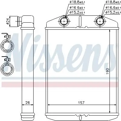 Wärmetauscher, Innenraumheizung NISSENS 76514 Bild Wärmetauscher, Innenraumheizung NISSENS 76514