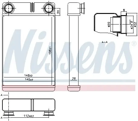 Wärmetauscher, Innenraumheizung NISSENS 76515 Bild Wärmetauscher, Innenraumheizung NISSENS 76515