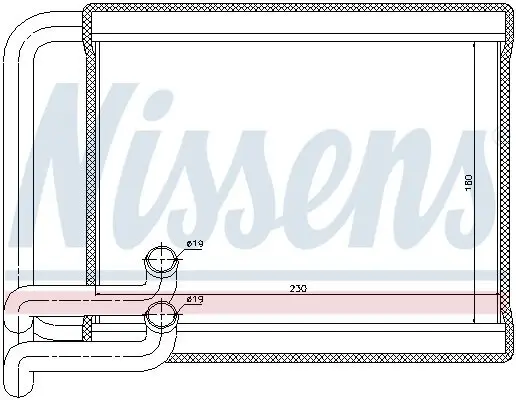 Wärmetauscher, Innenraumheizung NISSENS 77534 Bild Wärmetauscher, Innenraumheizung NISSENS 77534