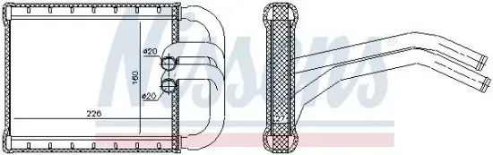 Wärmetauscher, Innenraumheizung NISSENS 77535 Bild Wärmetauscher, Innenraumheizung NISSENS 77535