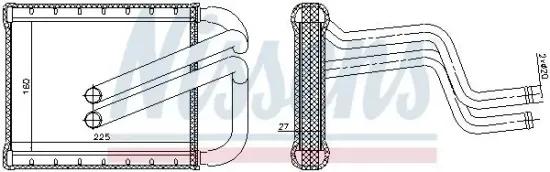 Wärmetauscher, Innenraumheizung NISSENS 77536 Bild Wärmetauscher, Innenraumheizung NISSENS 77536