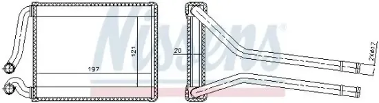 Wärmetauscher, Innenraumheizung NISSENS 77537 Bild Wärmetauscher, Innenraumheizung NISSENS 77537