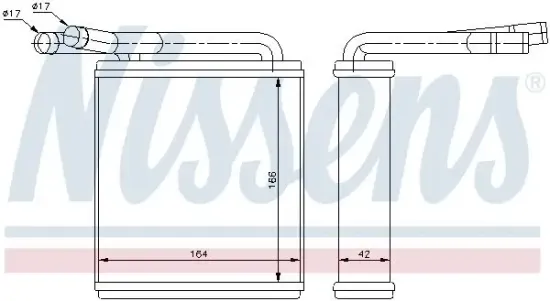 Wärmetauscher, Innenraumheizung NISSENS 77608 Bild Wärmetauscher, Innenraumheizung NISSENS 77608