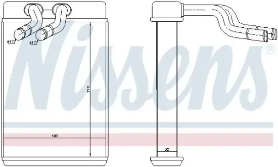 Wärmetauscher, Innenraumheizung NISSENS 77610 Bild Wärmetauscher, Innenraumheizung NISSENS 77610