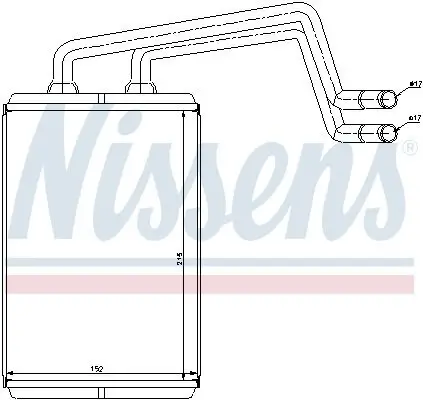 Wärmetauscher, Innenraumheizung NISSENS 77612 Bild Wärmetauscher, Innenraumheizung NISSENS 77612