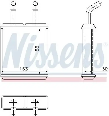 Wärmetauscher, Innenraumheizung NISSENS 77621 Bild Wärmetauscher, Innenraumheizung NISSENS 77621