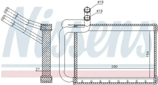 Wärmetauscher, Innenraumheizung NISSENS 77635 Bild Wärmetauscher, Innenraumheizung NISSENS 77635