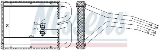 Wärmetauscher, Innenraumheizung NISSENS 77642 Bild Wärmetauscher, Innenraumheizung NISSENS 77642