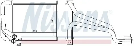 Wärmetauscher, Innenraumheizung NISSENS 77652 Bild Wärmetauscher, Innenraumheizung NISSENS 77652