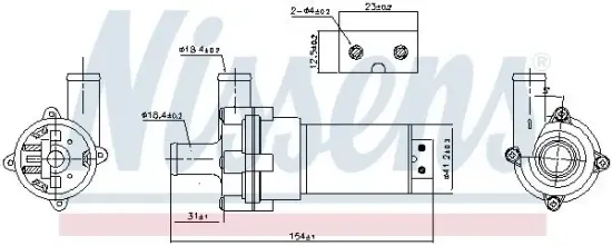 Wasserpumpe, Motorkühlung 12 V NISSENS 831050 Bild Wasserpumpe, Motorkühlung 12 V NISSENS 831050