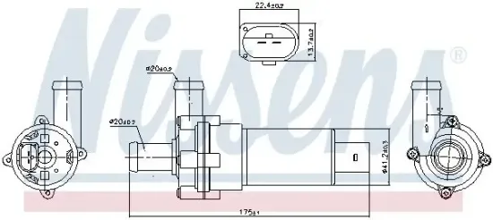 Wasserpumpe, Motorkühlung 12 V NISSENS 831053 Bild Wasserpumpe, Motorkühlung 12 V NISSENS 831053