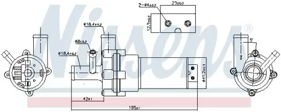 Wasserpumpe, Motorkühlung 12 V NISSENS 831055 Bild Wasserpumpe, Motorkühlung 12 V NISSENS 831055