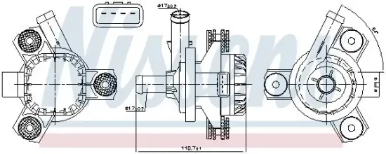 Wasserpumpe, Motorkühlung 12 V NISSENS 831058 Bild Wasserpumpe, Motorkühlung 12 V NISSENS 831058