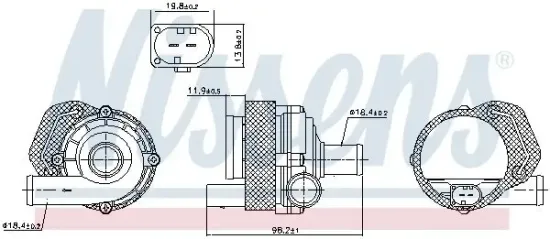 Lüfter, Motorkühlung 12 V 12 V NISSENS 85030 Bild Lüfter, Motorkühlung 12 V 12 V NISSENS 85030