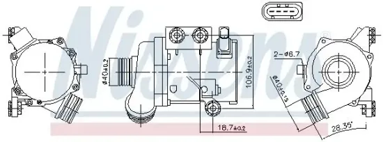 Wasserpumpe, Motorkühlung 12 V NISSENS 831076 Bild Wasserpumpe, Motorkühlung 12 V NISSENS 831076