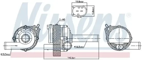 Wasserpumpe, Motorkühlung 12 V NISSENS 831077 Bild Wasserpumpe, Motorkühlung 12 V NISSENS 831077