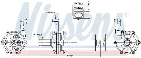 Lüfter, Motorkühlung 12 V 12 V NISSENS 85074 Bild Lüfter, Motorkühlung 12 V 12 V NISSENS 85074