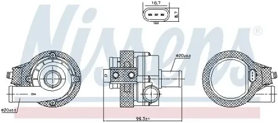 Wasserpumpe, Motorkühlung 12 V NISSENS 831091 Bild Wasserpumpe, Motorkühlung 12 V NISSENS 831091