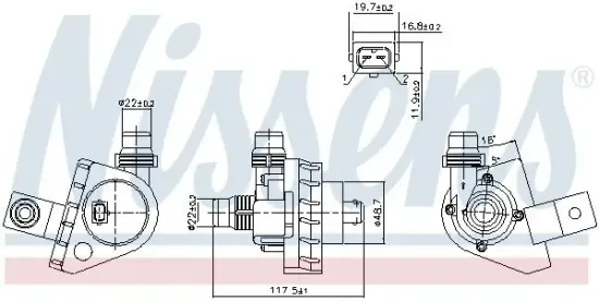 Wasserpumpe, Motorkühlung 12 V NISSENS 831115 Bild Wasserpumpe, Motorkühlung 12 V NISSENS 831115