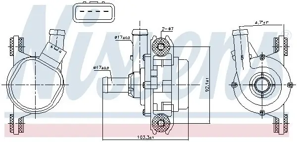 Wasserpumpe, Motorkühlung 12 V NISSENS 831385