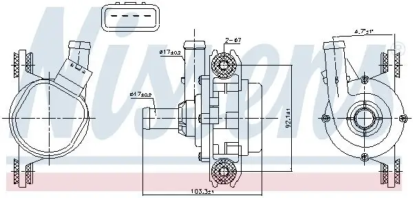 Wasserpumpe, Motorkühlung 12 V NISSENS 831388