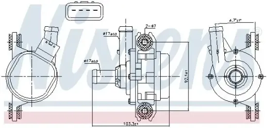 Wasserpumpe, Motorkühlung 12 V NISSENS 831388 Bild Wasserpumpe, Motorkühlung 12 V NISSENS 831388