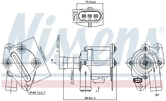 Wasserpumpe, Motorkühlung 12 V NISSENS 832116 Bild Wasserpumpe, Motorkühlung 12 V NISSENS 832116