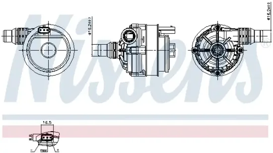 Wasserpumpe, Motorkühlung 12 V NISSENS 832126 Bild Wasserpumpe, Motorkühlung 12 V NISSENS 832126
