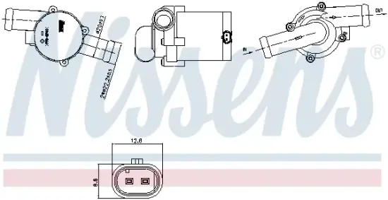 Wasserpumpe, Motorkühlung 12 V NISSENS 832162 Bild Wasserpumpe, Motorkühlung 12 V NISSENS 832162