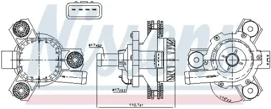Lüfter, Motorkühlung 12 V NISSENS 85172 Bild Lüfter, Motorkühlung 12 V NISSENS 85172