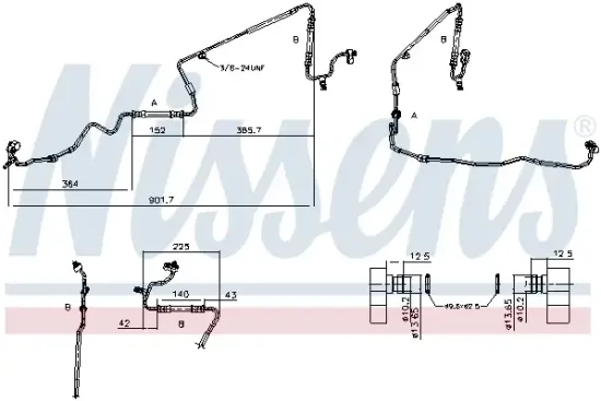 Hochdruckleitung, Klimaanlage NISSENS 840224 Bild Hochdruckleitung, Klimaanlage NISSENS 840224