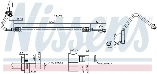 Hochdruckleitung, Klimaanlage NISSENS 84028 Bild Hochdruckleitung, Klimaanlage NISSENS 84028