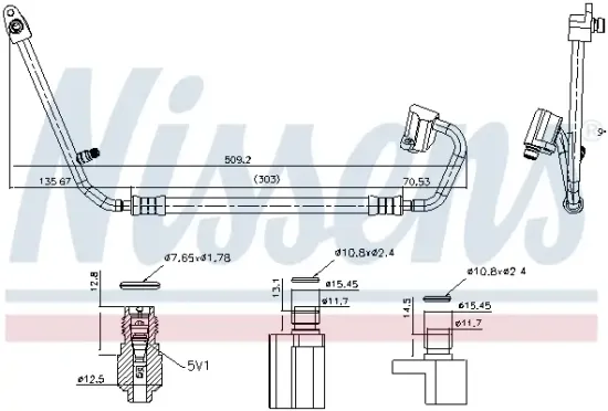 Hochdruckleitung, Klimaanlage NISSENS 840657 Bild Hochdruckleitung, Klimaanlage NISSENS 840657