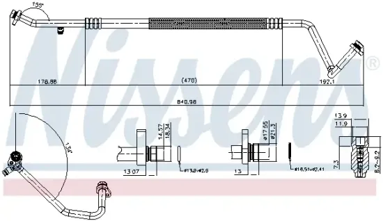 Hochdruckleitung, Klimaanlage NISSENS 84079 Bild Hochdruckleitung, Klimaanlage NISSENS 84079